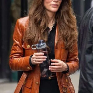 Cate Blanchett Black Bag 2025 Brown Leather Jacket